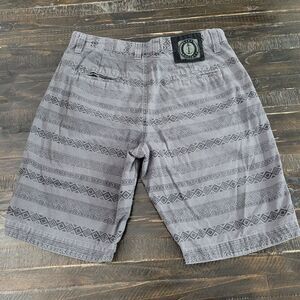 Lira Society Men's Size 33 Casual Shorts Gray Tribal Geometric Pattern